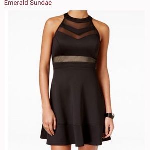 Emerald sundae black cocktail dress